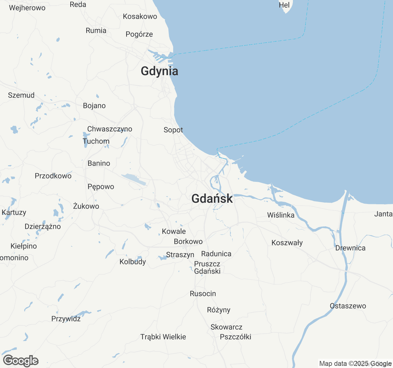 Map of Gdansk