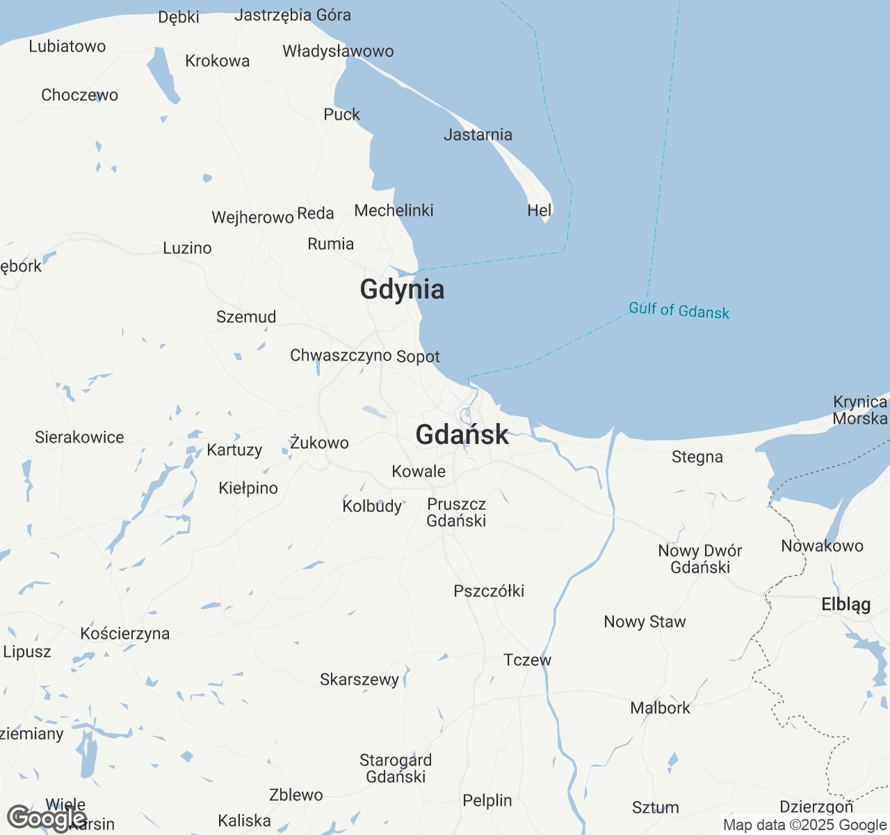Map of Gdansk